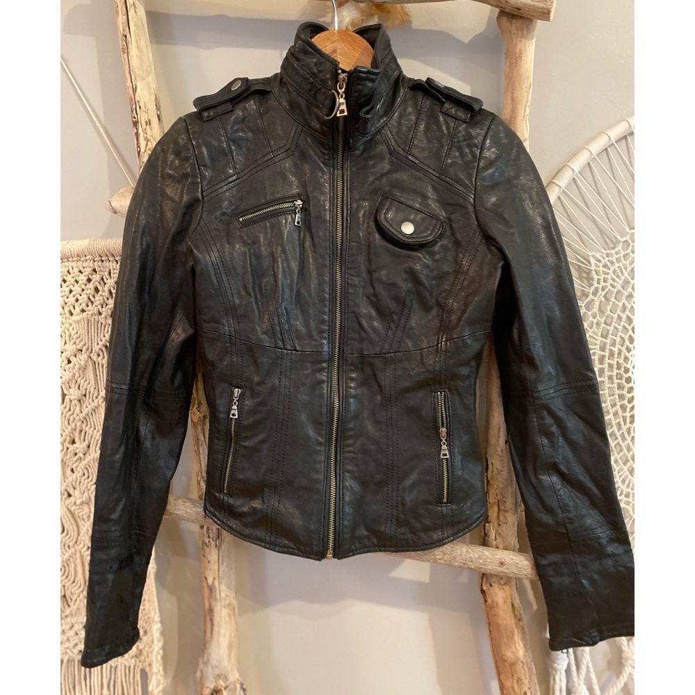 Danier Black Leather Jacket